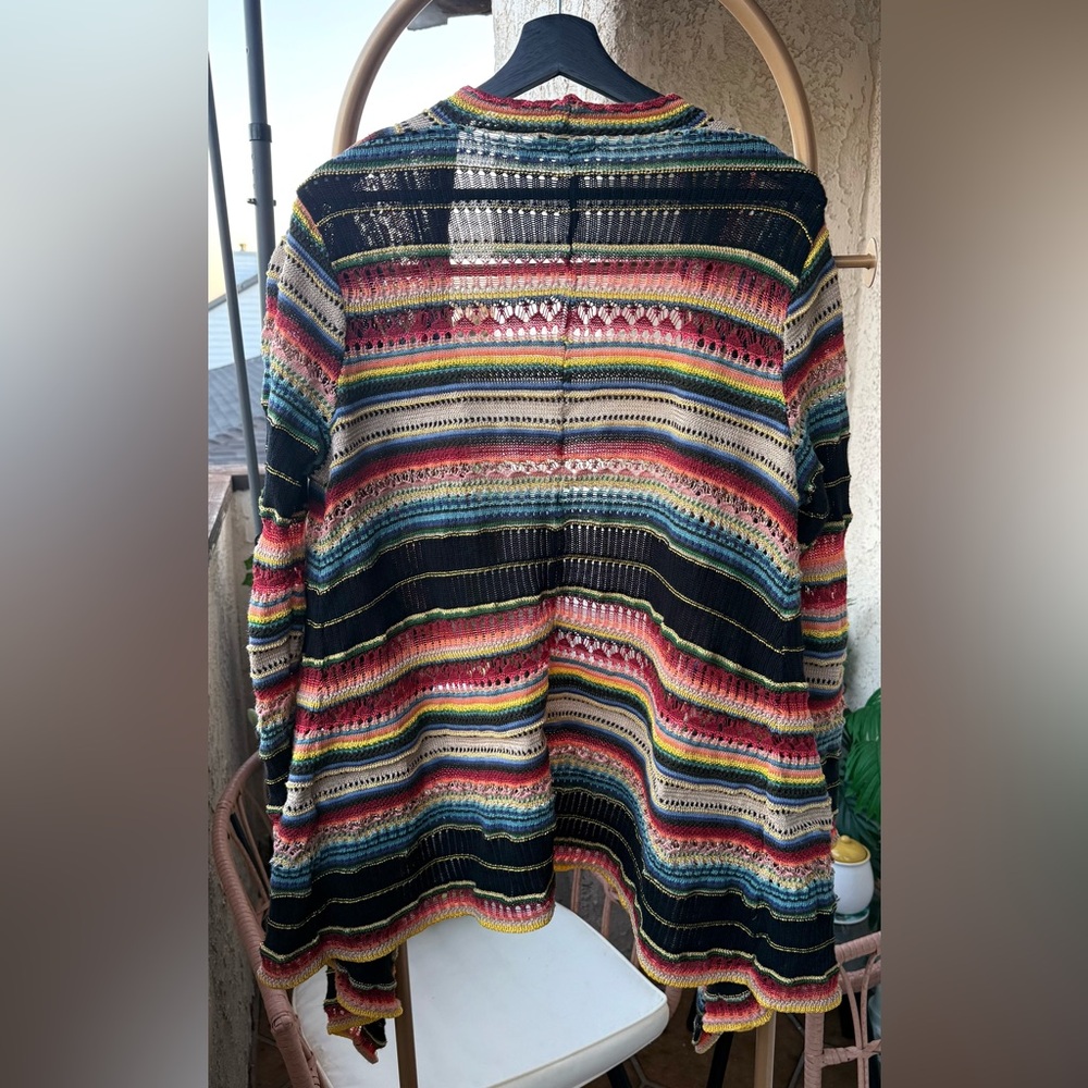 POLO RALPH LAUREN Blue Label Serape Southwestern Wrap Sweater - Picture 6 of 15